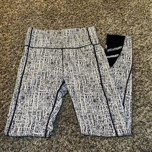 Black and white leggings high waisted